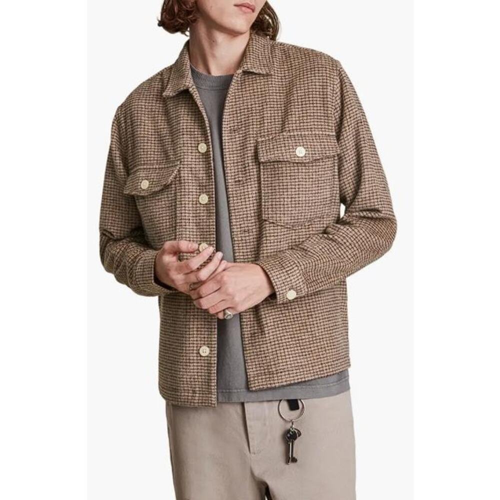 ALLSAINTS Men's Namsos Shirt Jacket Size XXL In Beige